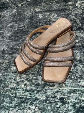 Vince Camino Embellished Strappy Slide Sandals Bridal Bling